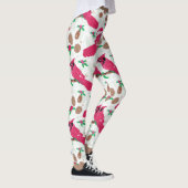 Rode Kardinaalvogel kerstman Leggings (Rechts)
