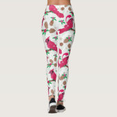 Rode Kardinaalvogel kerstman Leggings (Achterkant)