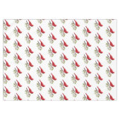 Rode Kardinaalvogel op witte tafelkleed (Voorkant (Horizontaal))