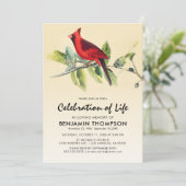 Rode Kardinale begrafenisviering van het leven Kaart (Staand voorkant)