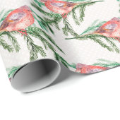 Rode kardinale kerstvogels cadeaupapier (Rol Hoek)