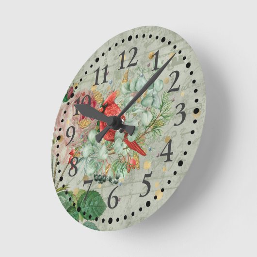 Rode kardinale ronde klok (Hoek)