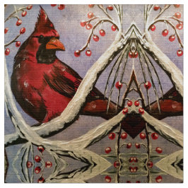 Rode Kardinale takken Stof