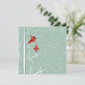 Rode kardinale uitnodiging (Staand voorkant)