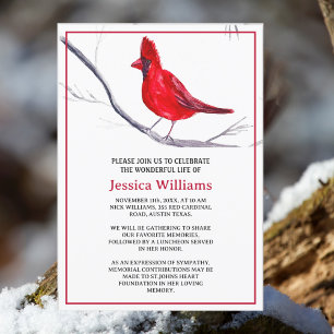 Rode Kardinale viering van de Herdenking van het L Kaart