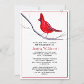 Rode Kardinale viering van de Herdenking van het L Kaart (Voorkant)