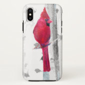 Rode kardinale vogel in mooie sneeuwvogelboom Case-Mate iPhone case (Achterkant)