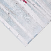 Rode kardinale vogel in mooie sneeuwvogelboom tissuepapier (Detail)