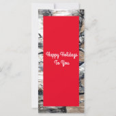 Rode kardinale vogels op een berkenboomkaart (Achterkant)