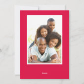 Rode kardinale Waterverf Foto Merry Kerstry Feestdagenkaart (Achterkant)