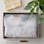 Rode kardinale Waterverf Winterkerst Tissuepapier (Geschenk)