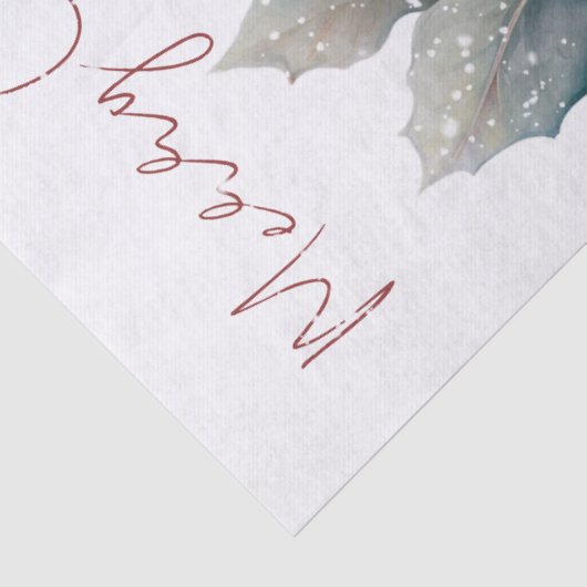 Rode kardinale Waterverf Winterkerst Tissuepapier (Detail)