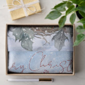 Rode kardinale Waterverf Winterkerst Tissuepapier (Geschenk)