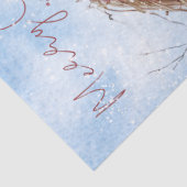 Rode kardinale Waterverf Winterkerst Tissuepapier (Detail)