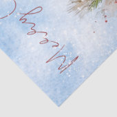 Rode kardinale Waterverf Winterkerst Tissuepapier (Detail)