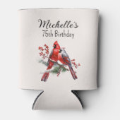 Rode Kardinalen 75ste verjaardag Blikjeskoeler (Voorkant)