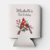 Rode Kardinalen 75ste verjaardag Blikjeskoeler (Achterkant)