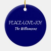 Rode kardinalen | Aangepast kerstjaar Keramisch Ornament (Achterkant)