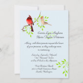 rode kardinalen bruiloft uitnodiging (Voorkant)
