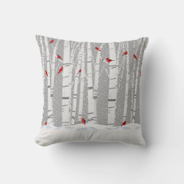 Rode kardinalen in berkenboom kussen