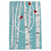 Rode kardinalen in de vogelboom medium cadeauzakje (Voorkant)