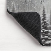 Rode Kardinalen in Winterbos Muismat (Hoek)