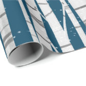 Rode kardinalen in witte vogelbomen cadeaupapier (Rol Hoek)