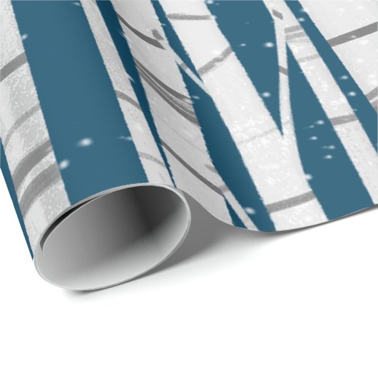 Rode kardinalen in witte vogelbomen cadeaupapier (Rol Hoek)