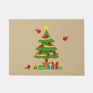 Rode Kardinalen - Kerst Merrier samen doorgebracht Deurmat