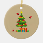 Rode Kardinalen - Kerst Merrier samen doorgebracht Keramisch Ornament (Voorkant)