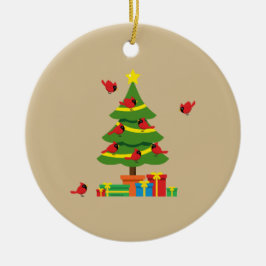 Rode Kardinalen - Kerst Merrier samen doorgebracht Keramisch Ornament