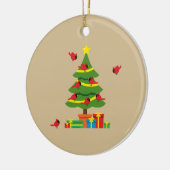 Rode Kardinalen - Kerst Merrier samen doorgebracht Keramisch Ornament (Links)