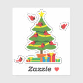 Rode Kardinalen - Kerst Merrier samen doorgebracht Sticker (Vel)