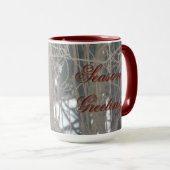 Rode Kardinalen Kerst Mok (Voorkant rechts)