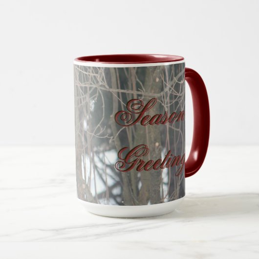 Rode Kardinalen Kerst Mok (Voorkant rechts)