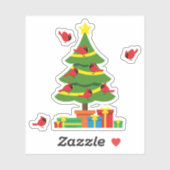 Rode Kardinalen - Kerstmis Samen Gevierd Sticker (Vel)