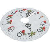 Rode kardinalen op berkenontwerp kerstboom rok (Gekanteld)