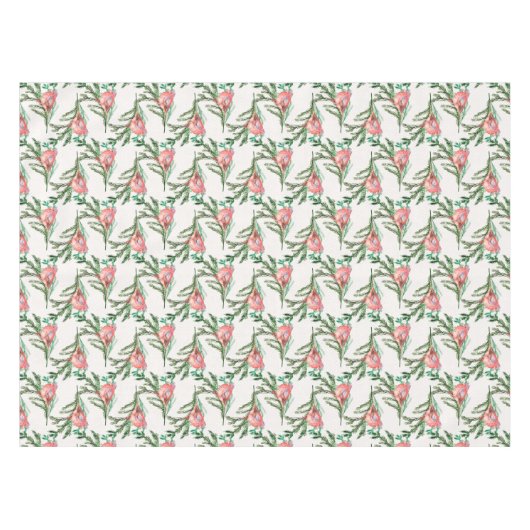 Rode kardinalen op de groene kerst tafelkleed (Voorkant (Horizontaal))