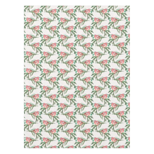 Rode kardinalen op de groene kerst tafelkleed (Voorkant)