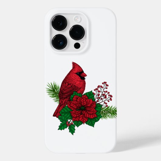 Rode kardinalen voor kerstversiering Case-Mate iPhone case (Achterkant)