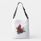 Rode kardinalen voor kerstversiering crossbody tas (Achterkant)