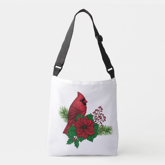 Rode kardinalen voor kerstversiering crossbody tas (Voorkant)