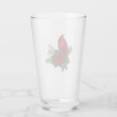 Rode kardinalen voor kerstversiering glas (Achterkant)