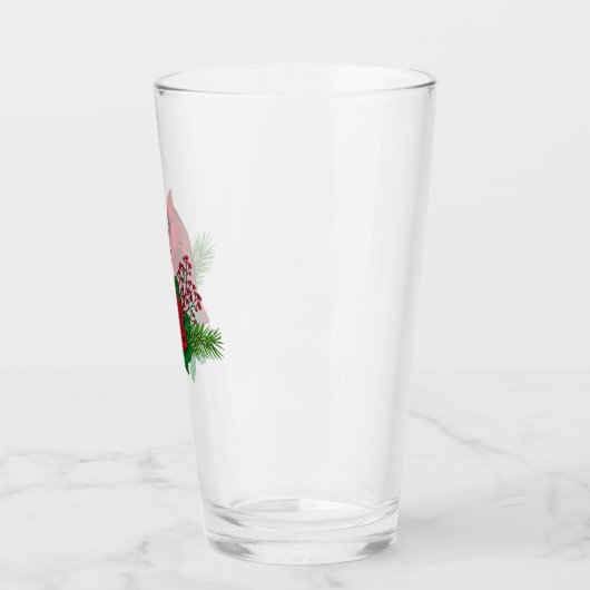 Rode kardinalen voor kerstversiering glas (Links)