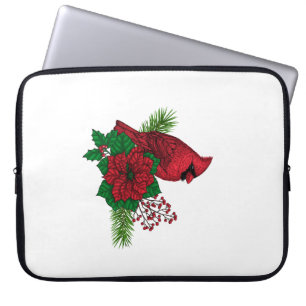 Rode kardinalen voor kerstversiering laptop sleeve