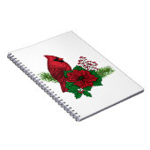 Rode kardinalen voor kerstversiering notitieboek (Rechterzijde)