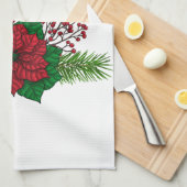 Rode kardinalen voor kerstversiering theedoek (Quarter Fold)