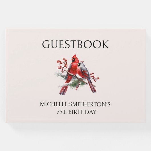 Rode Kardinalen Vrouwen 75e Verjaardag Gastenboek (Voorkant)