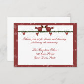 Rode Kardinalen Winter Ontvangstkaart voor Feestda Kaart (Voorkant / Achterkant)