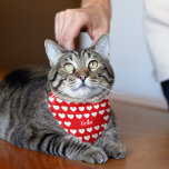 Rode kat aangepaste naam bandana<br><div class="desc">Red Pet Cat Custom Name Bandana</div>